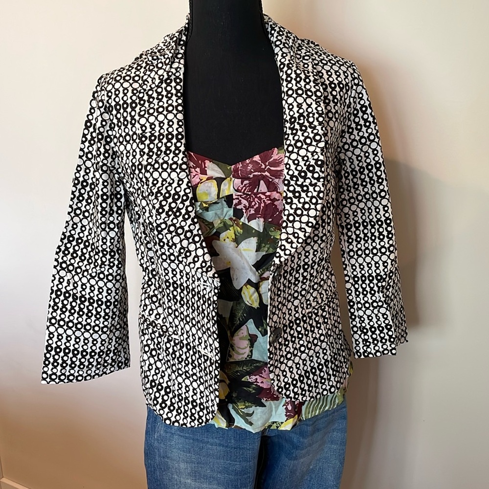 Cabi jacket. Black and white. Never worn.